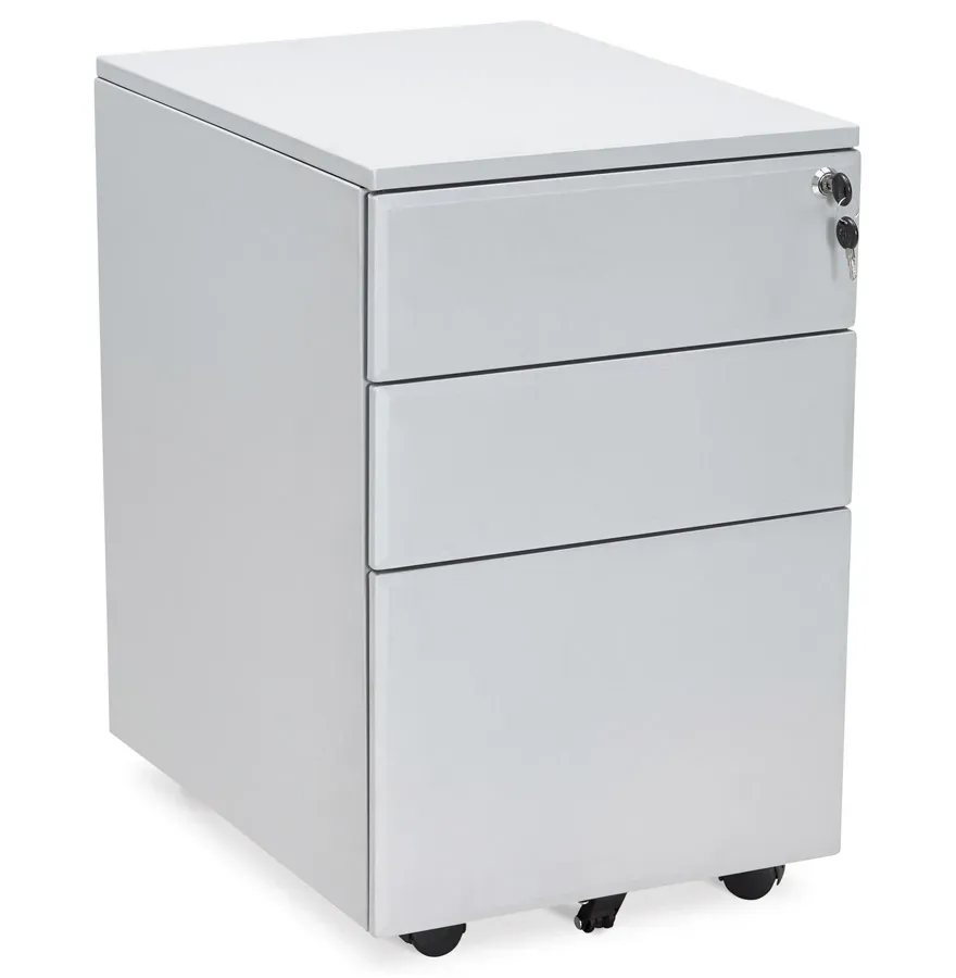 Caisson de rangement 'DALI' gris à tiroirs pour bureau