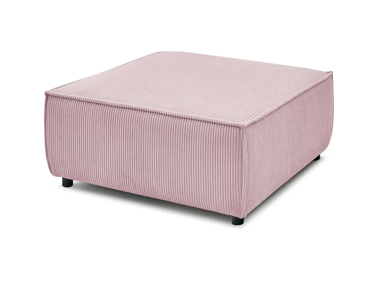 Pouf pour canapé modulable NIHAD tissu velours côtelé violet   BOBOCHIC