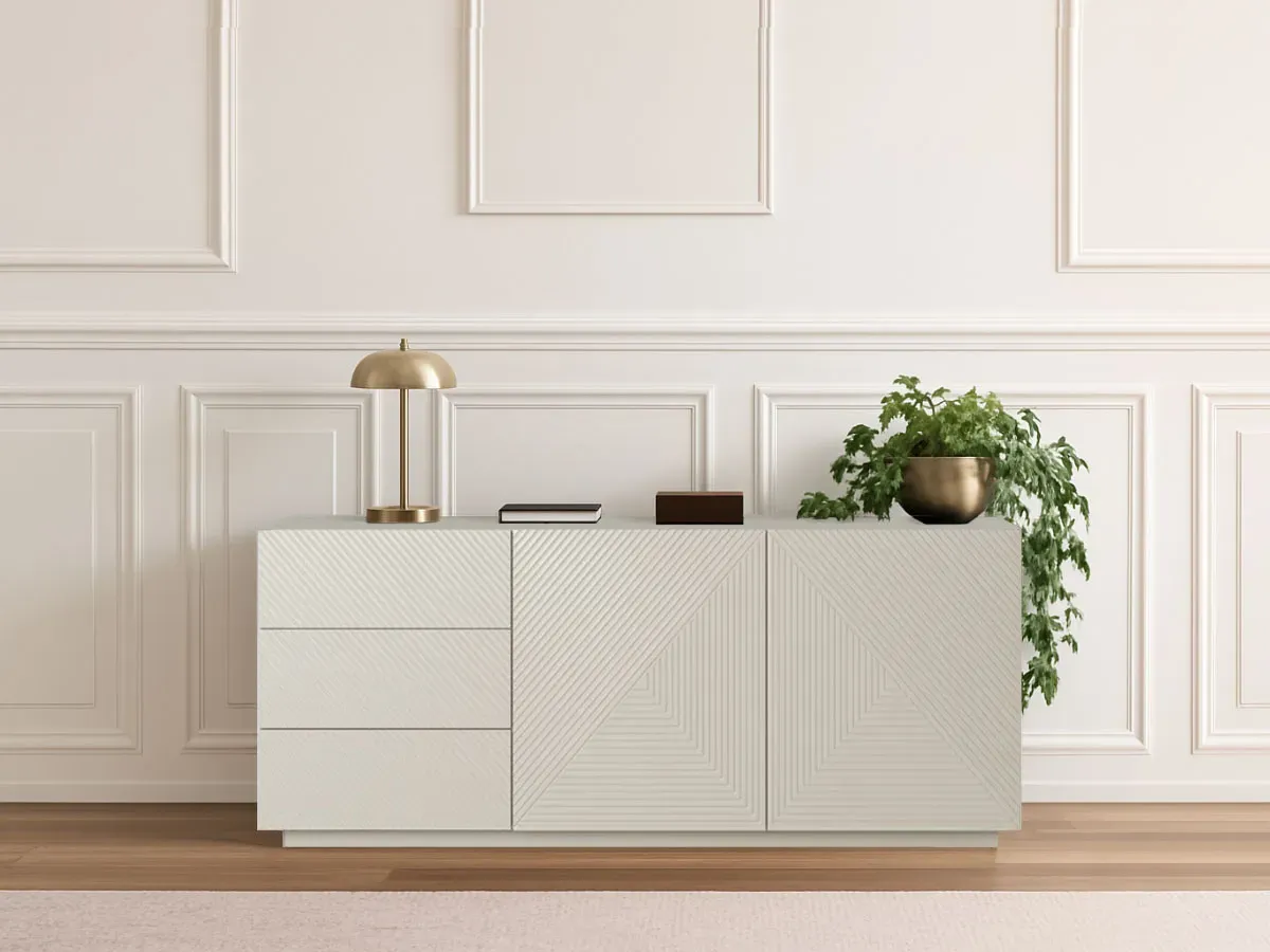 Buffet 2 portes 167 cm ALICE beige   BOBOCHIC