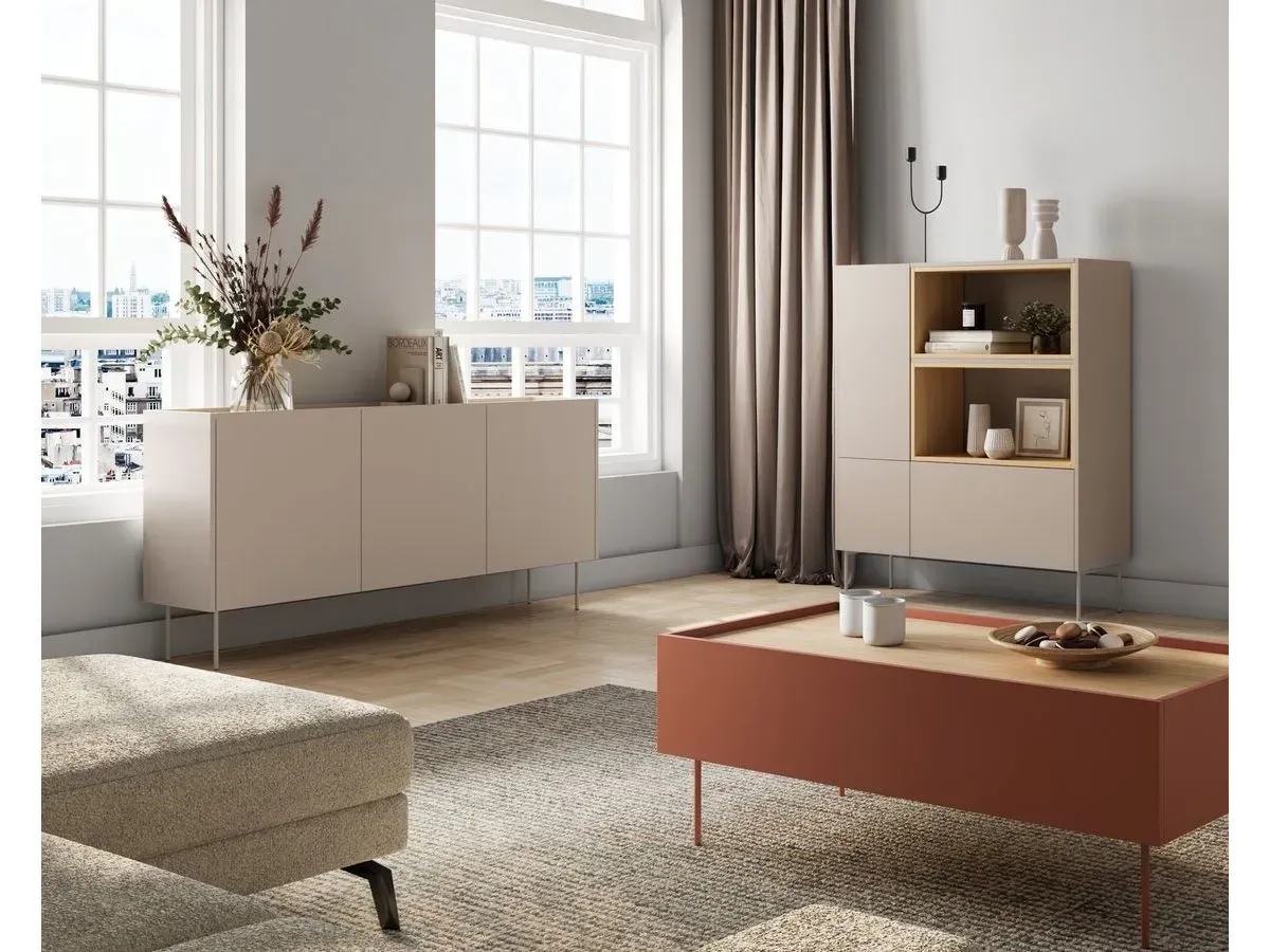 Buffet 3 portes 170 cm ATLAS beige   BOBOCHIC