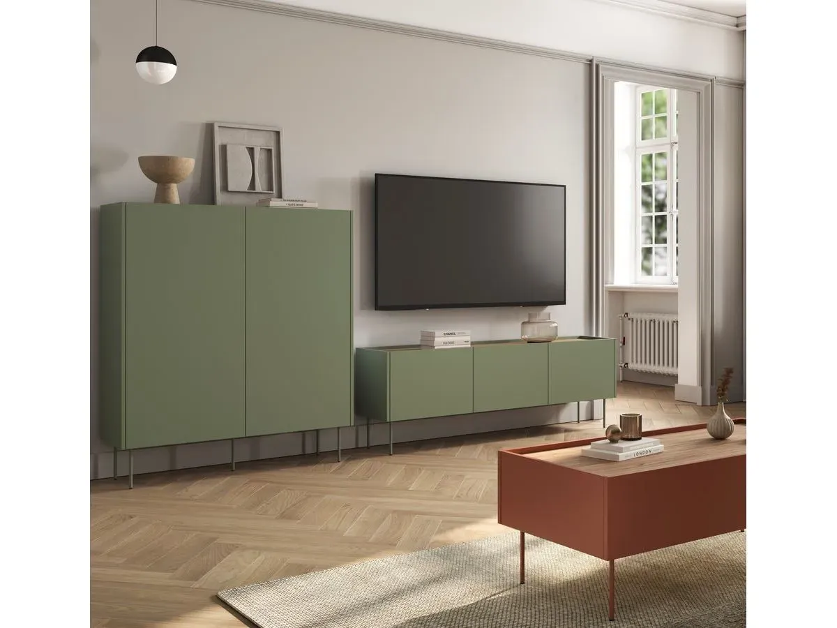 Buffet haut 2 portes 120 cm ATLAS vert   BOBOCHIC