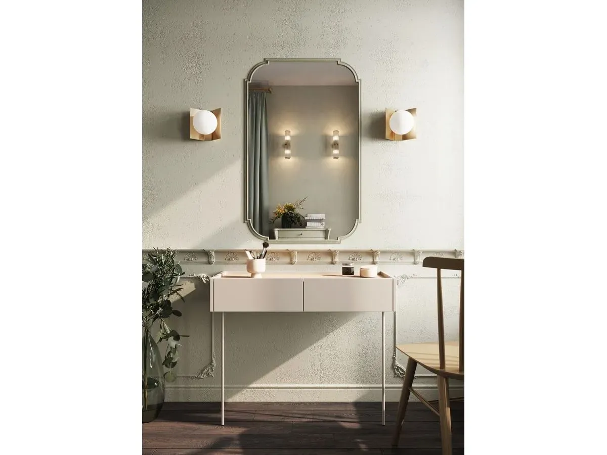 Console suspendue 2 tiroirs 100 cm ATLAS beige   BOBOCHIC