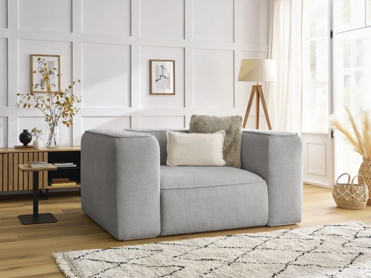 Fauteuil ZEPHYR gris clair   BOBOCHIC