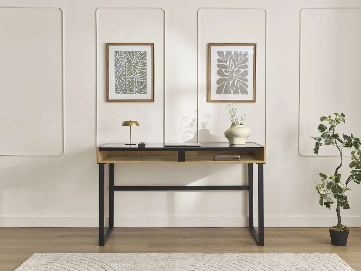 Bureau avec niche THEMYS placage chêne massif    BOBOCHIC