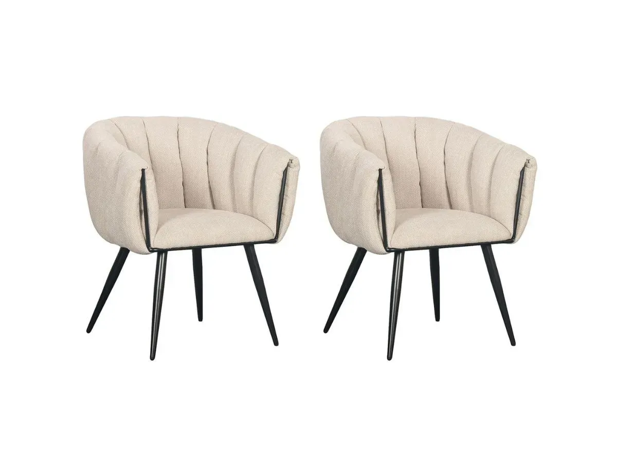Lot de 2 chaises ADA tissu texturé    BOBOCHIC