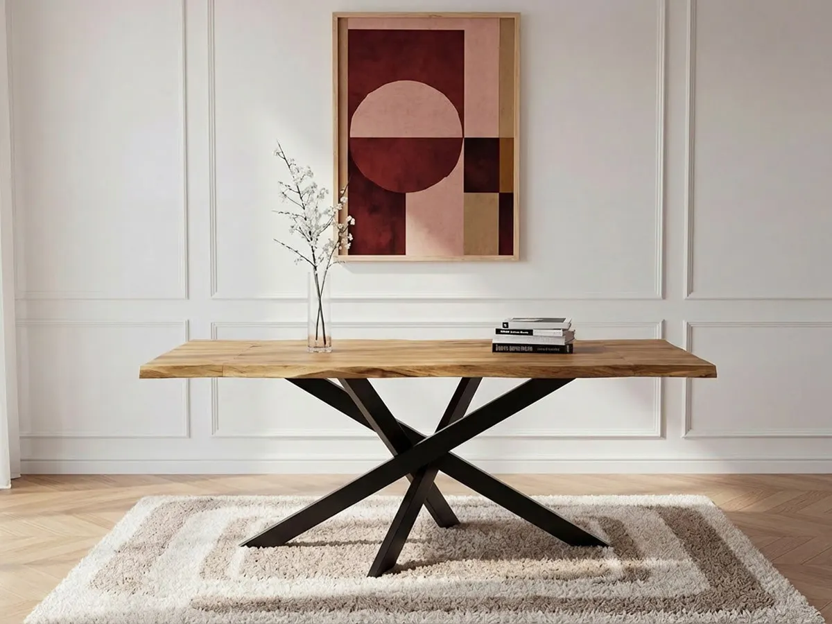 Table à manger extensible ZELIE chêne massif  200 à 280 cm  BOBOCHIC