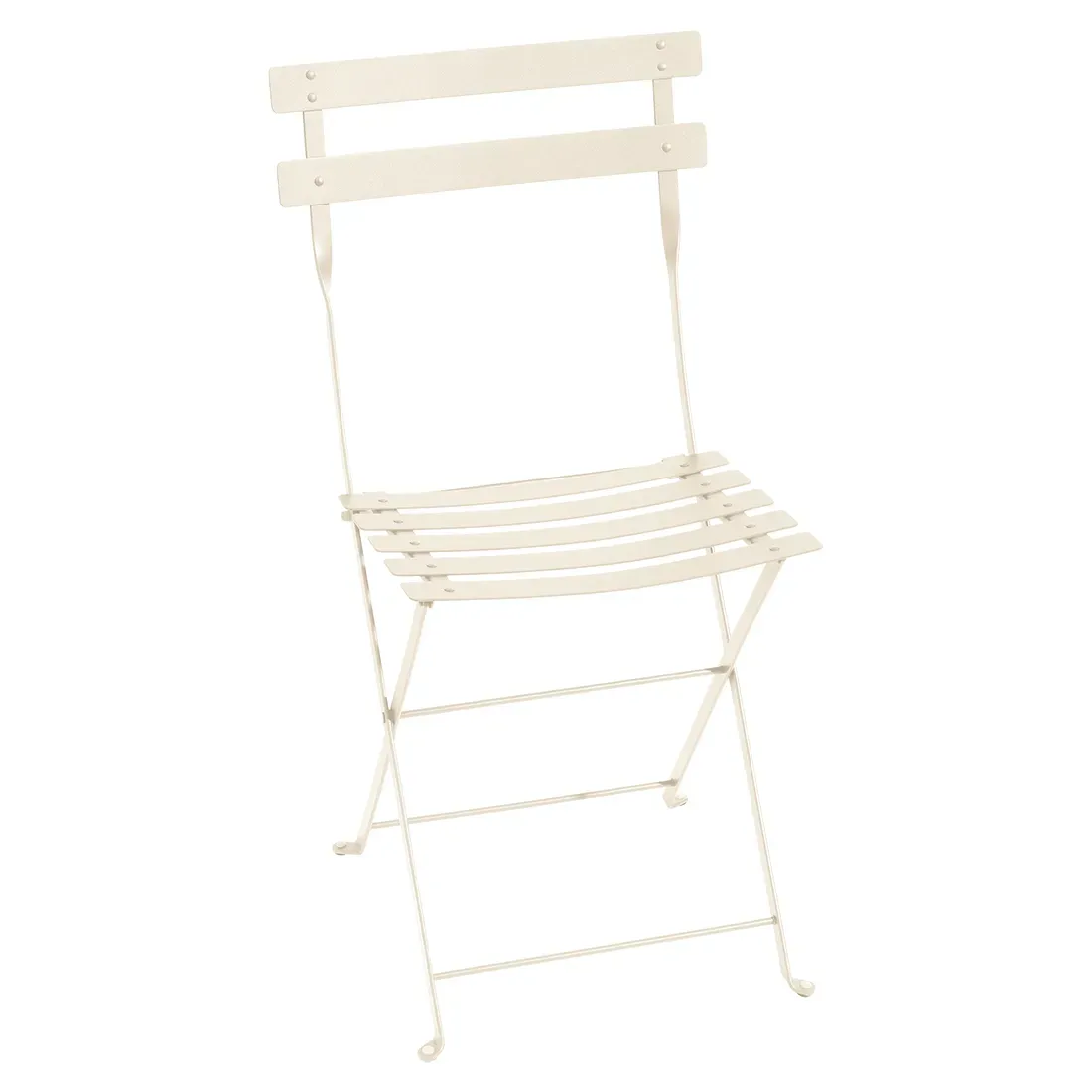 Lot de 2 Chaises Pliantes Bistro Métal en Acier