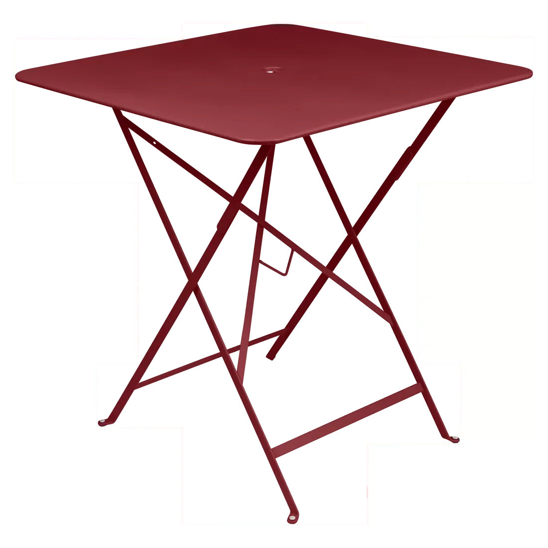 Table Carrée Pliante 71 x 71 cm Bistro en Acier