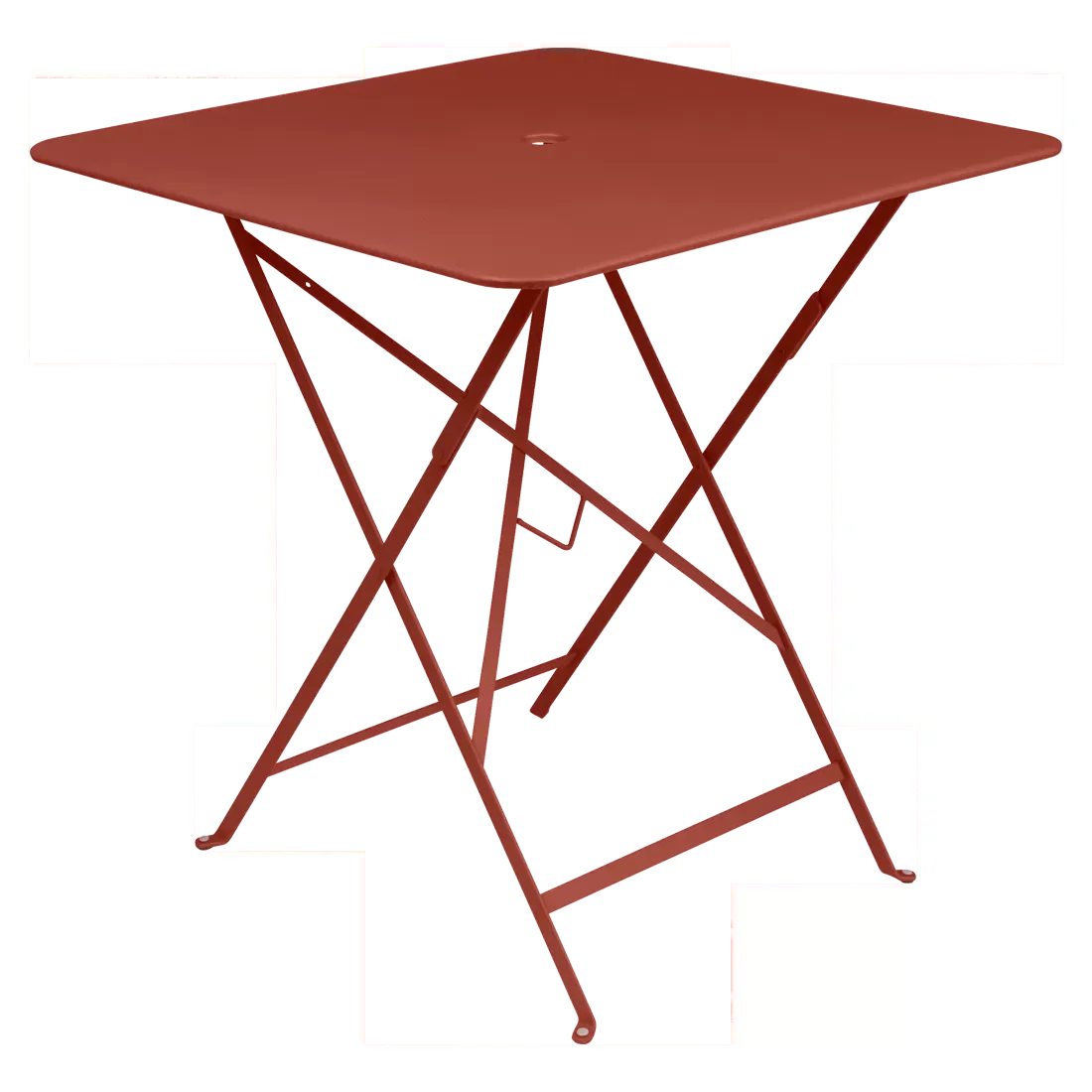 Table Carrée Pliante 71 x 71 cm Bistro en Acier