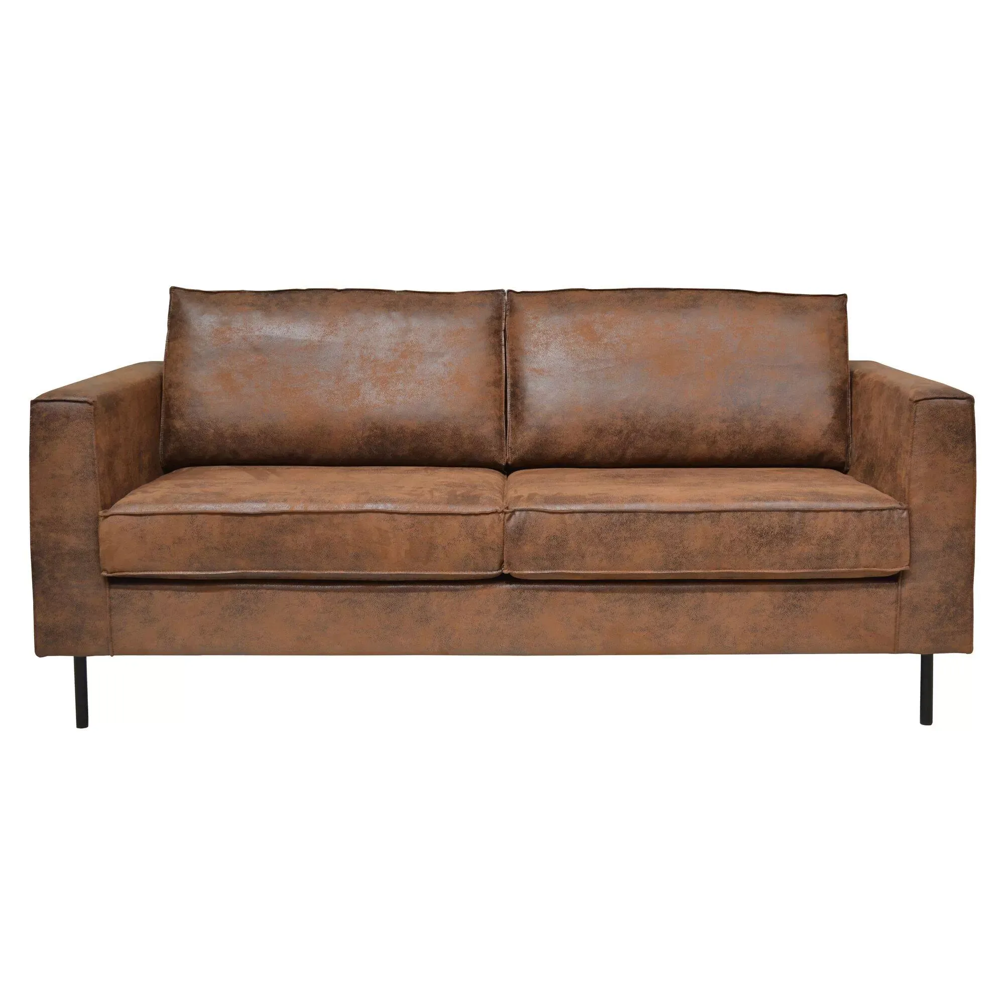 Canapé microfibre aspect cuir vieilli Pittsburgh