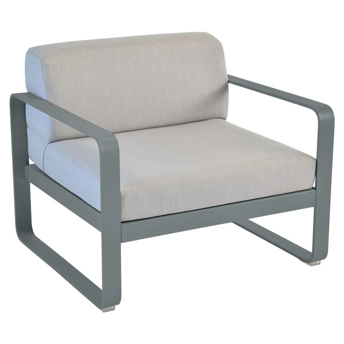 Fauteuil Bellevie Gris Flanelle en Aluminium