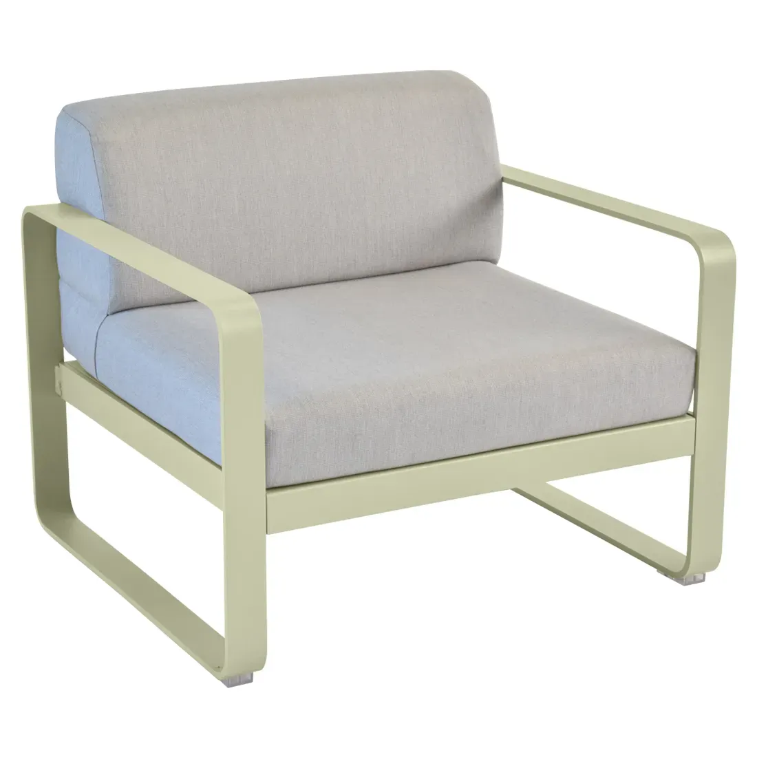 Fauteuil Bellevie Gris Flanelle en Aluminium