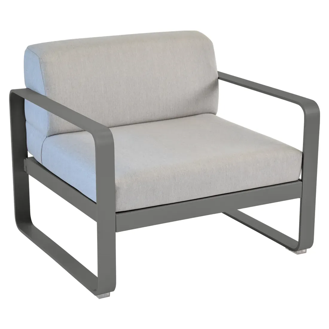Fauteuil Bellevie Gris Flanelle en Aluminium