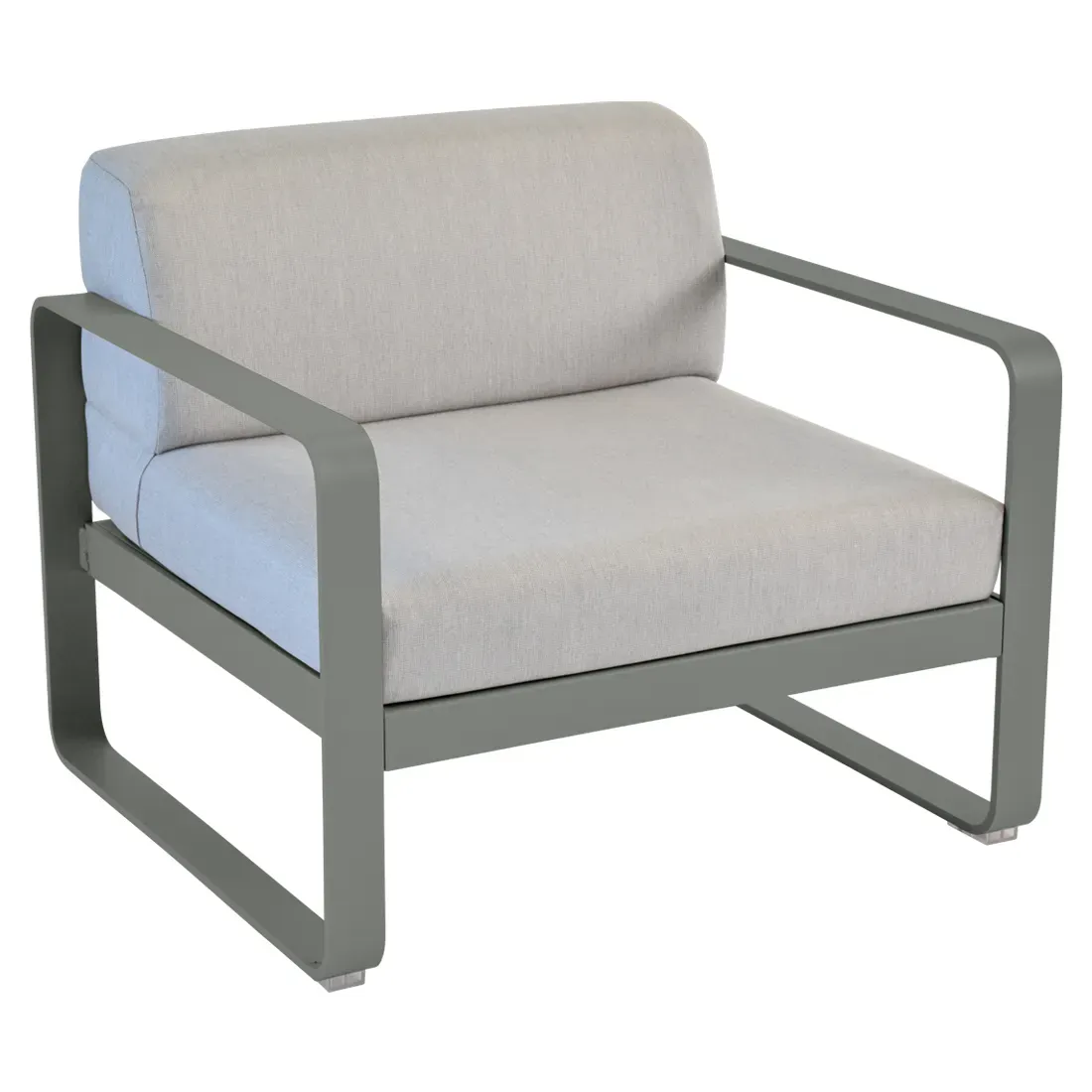 Fauteuil Bellevie Gris Flanelle en Aluminium