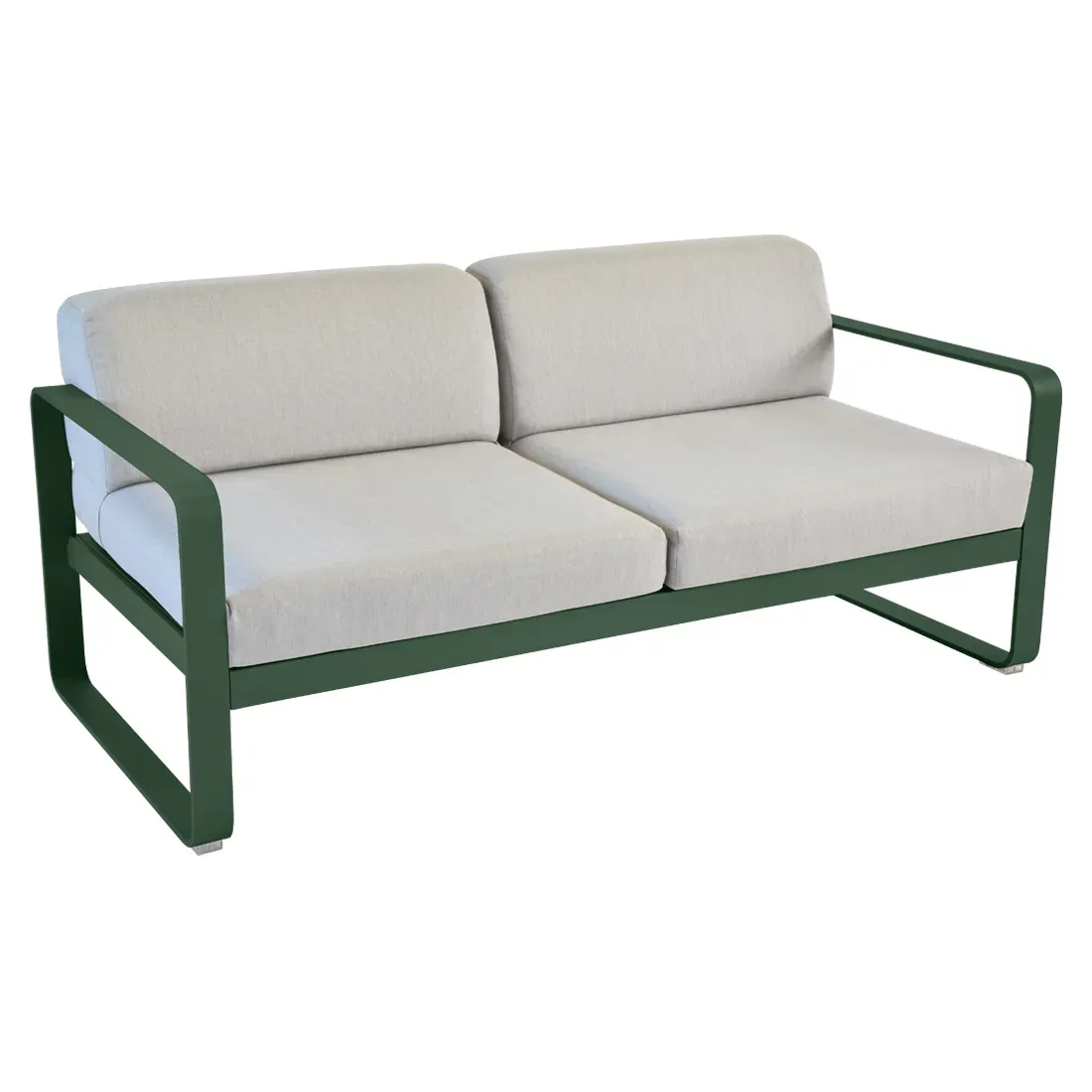 Canapé 2 Places Bellevie Gris Flanelle en Aluminium