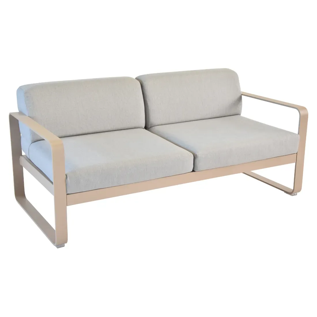 Canapé 2 Places Bellevie Gris Flanelle en Aluminium