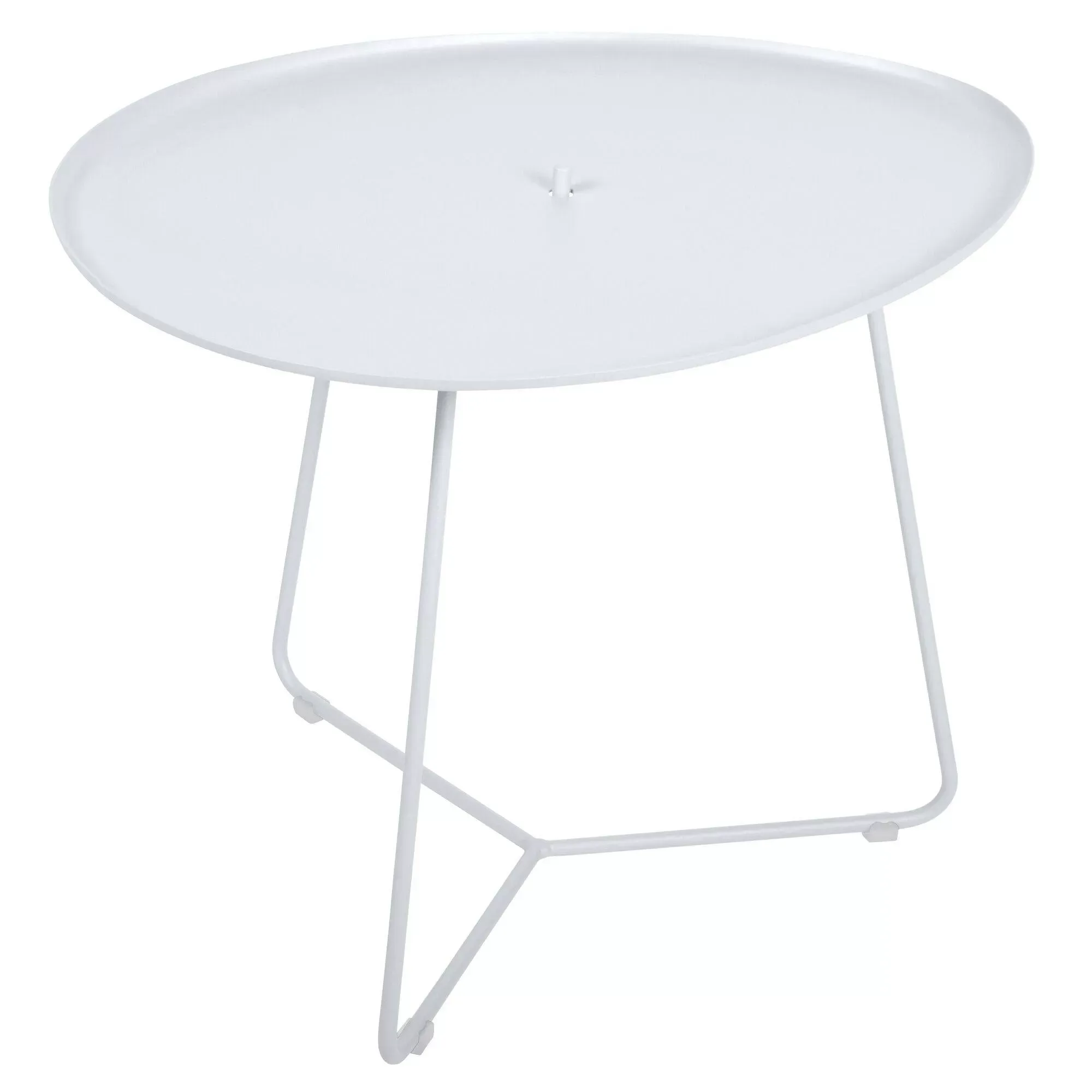 Table Basse Plateau Amovible Cocotte en Acier et Aluminium