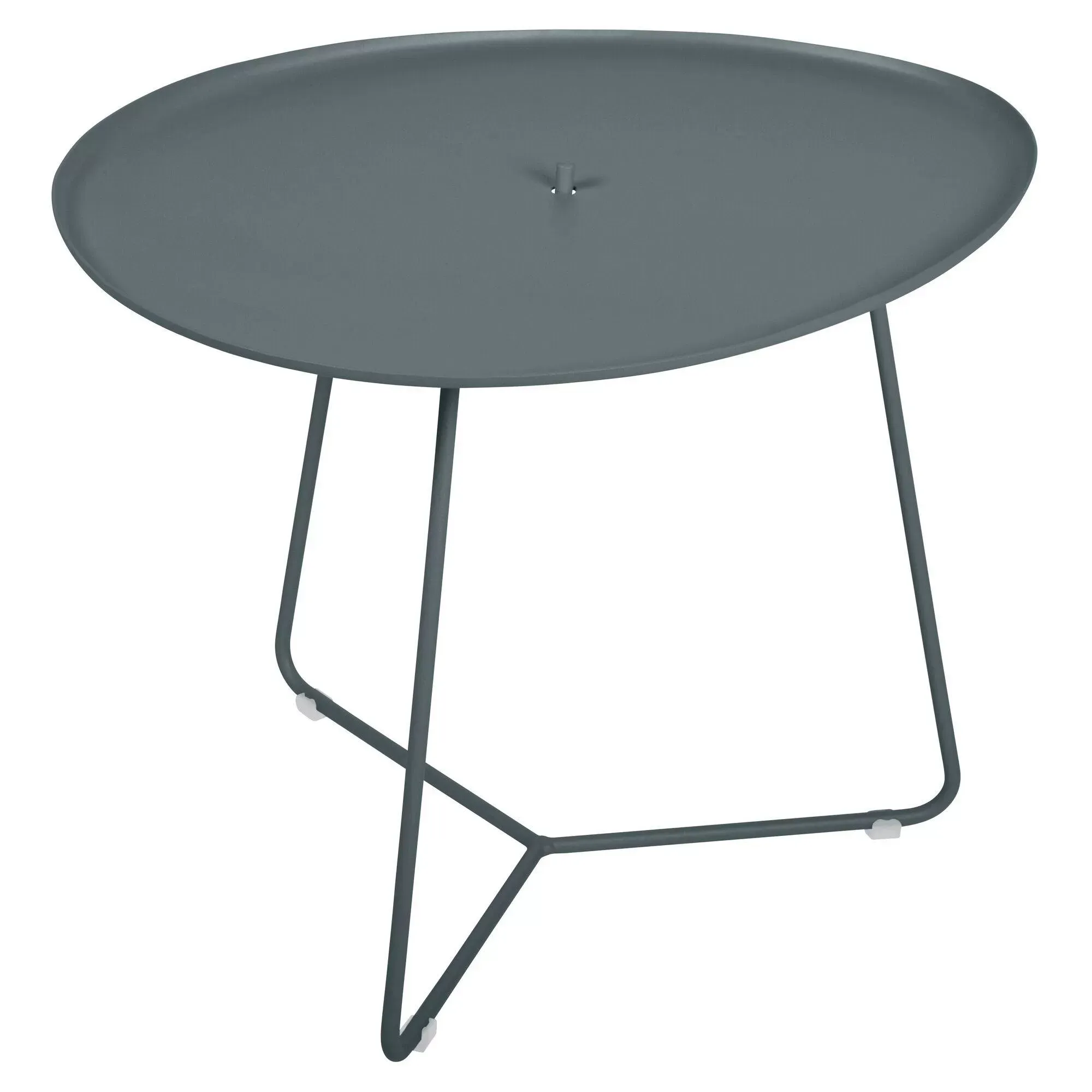 Table Basse Plateau Amovible Cocotte en Acier et Aluminium