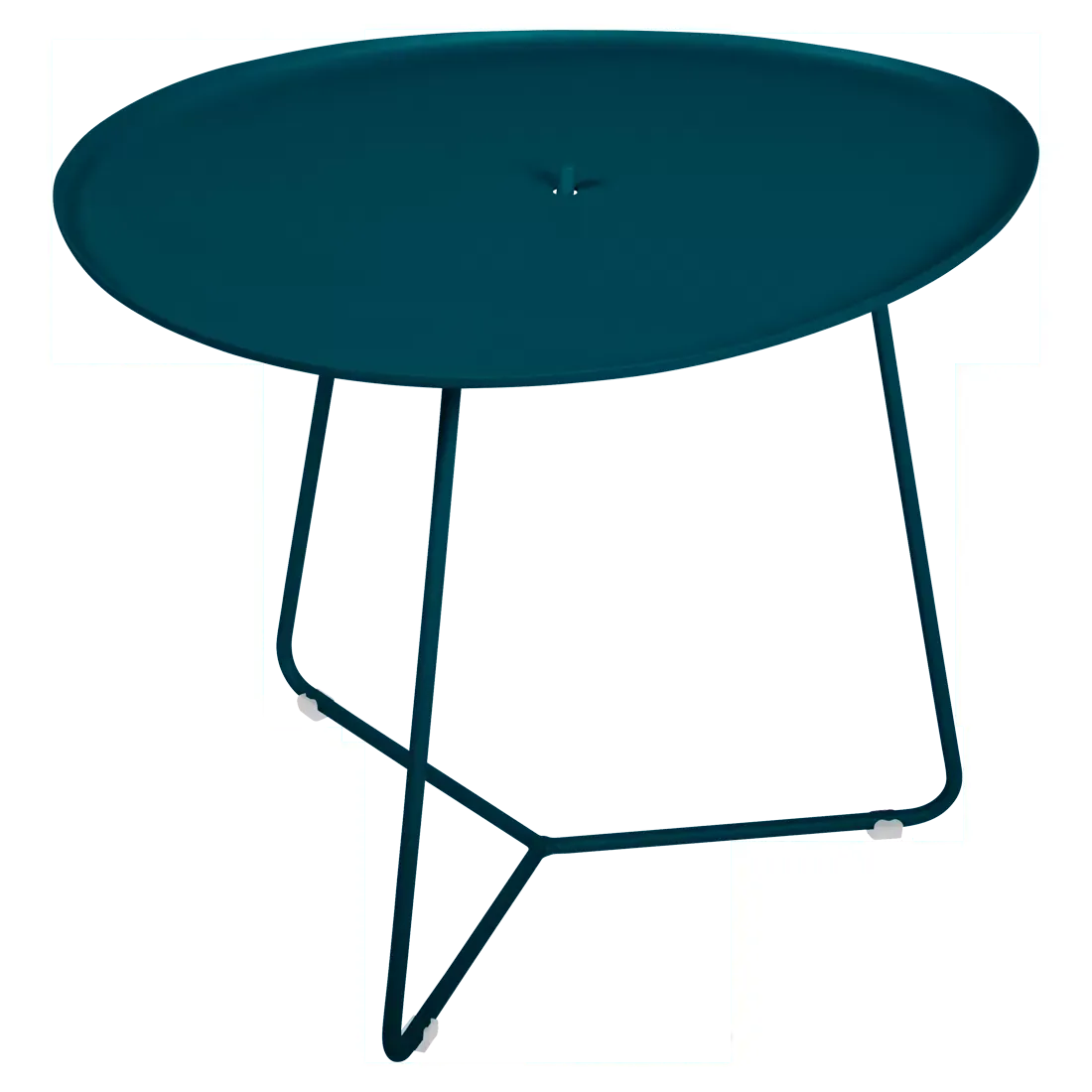 Table Basse Plateau Amovible Cocotte en Acier et Aluminium