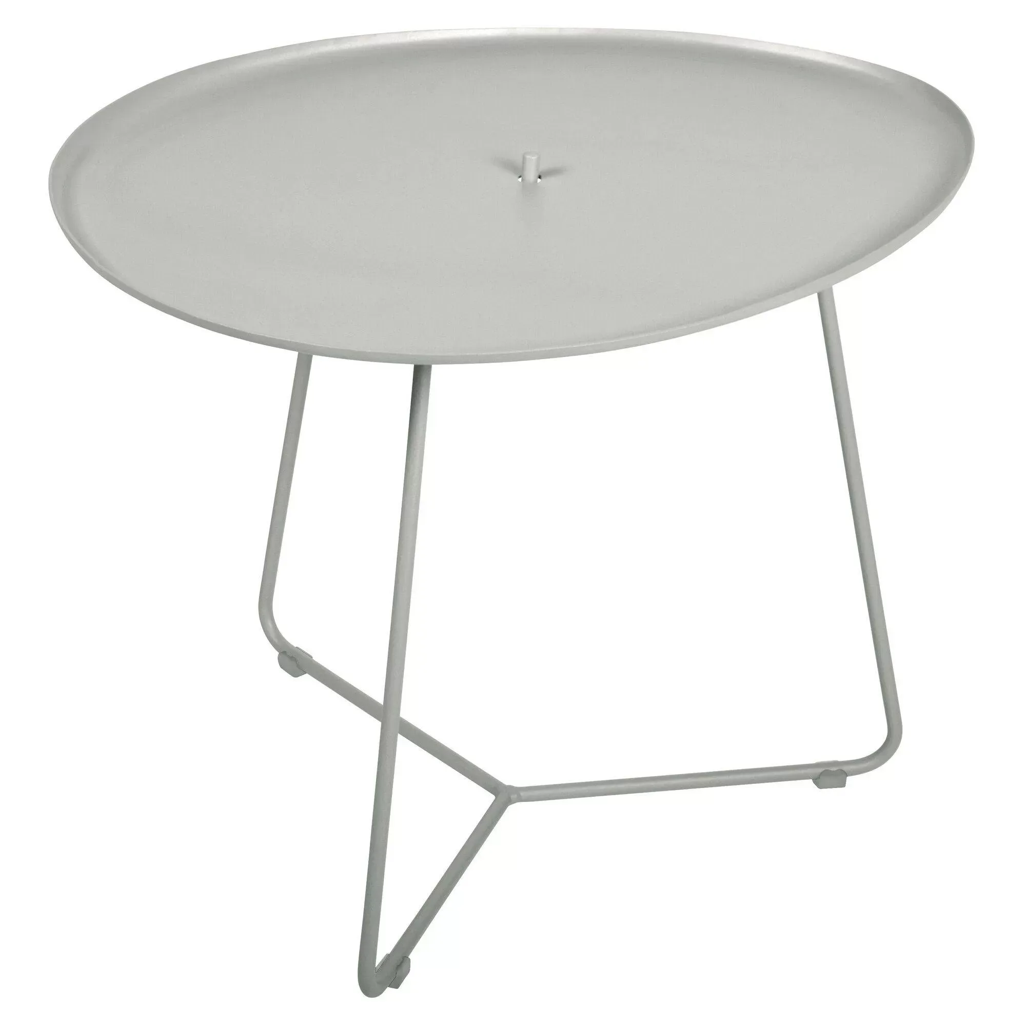 Table Basse Plateau Amovible Cocotte en Acier et Aluminium