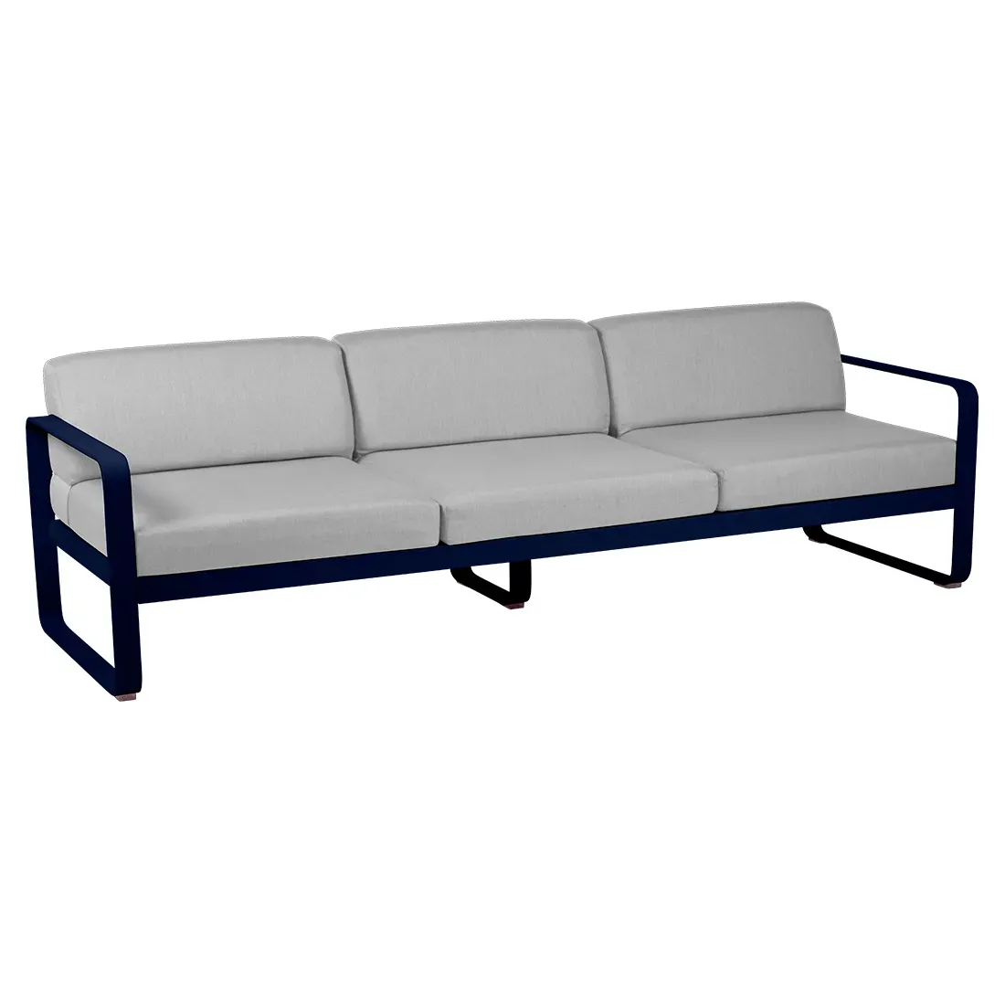 Canapé 3 Places Bellevie Gris Flanelle en Aluminium