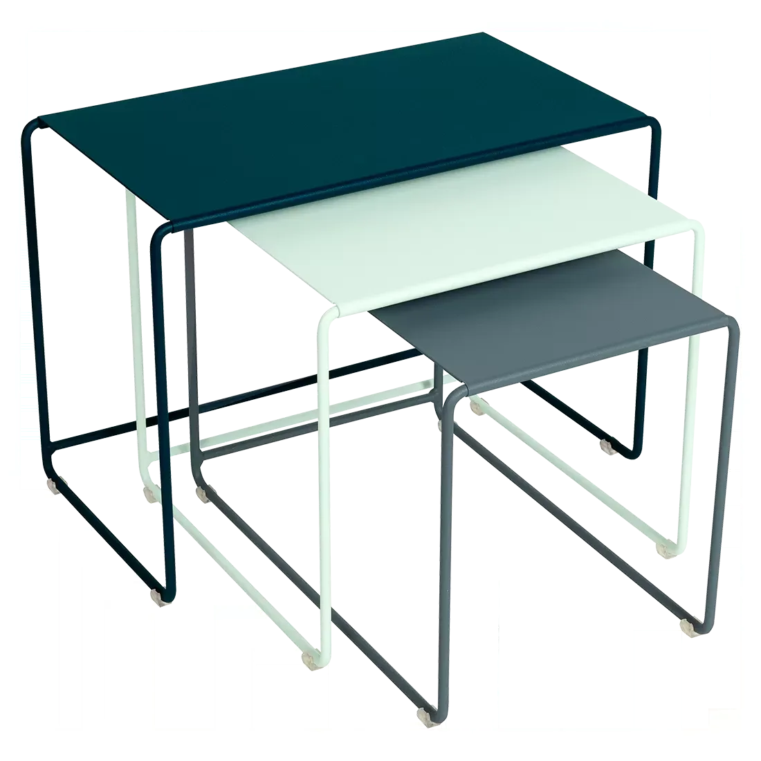 Trilogie de tables basses gigognes Bouquet Rétro Oulala