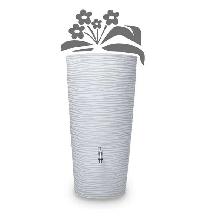 Récupérateur d'eau avec bac à fleurs et accessoires 210 L, Natura