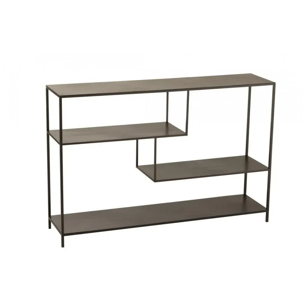 Etagere Basse Niveaux Irreguliers Métal Noir