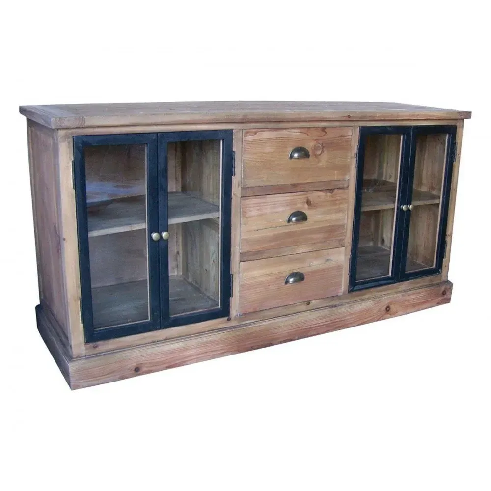 Bas de buffet vitré Lannion Style Industriel