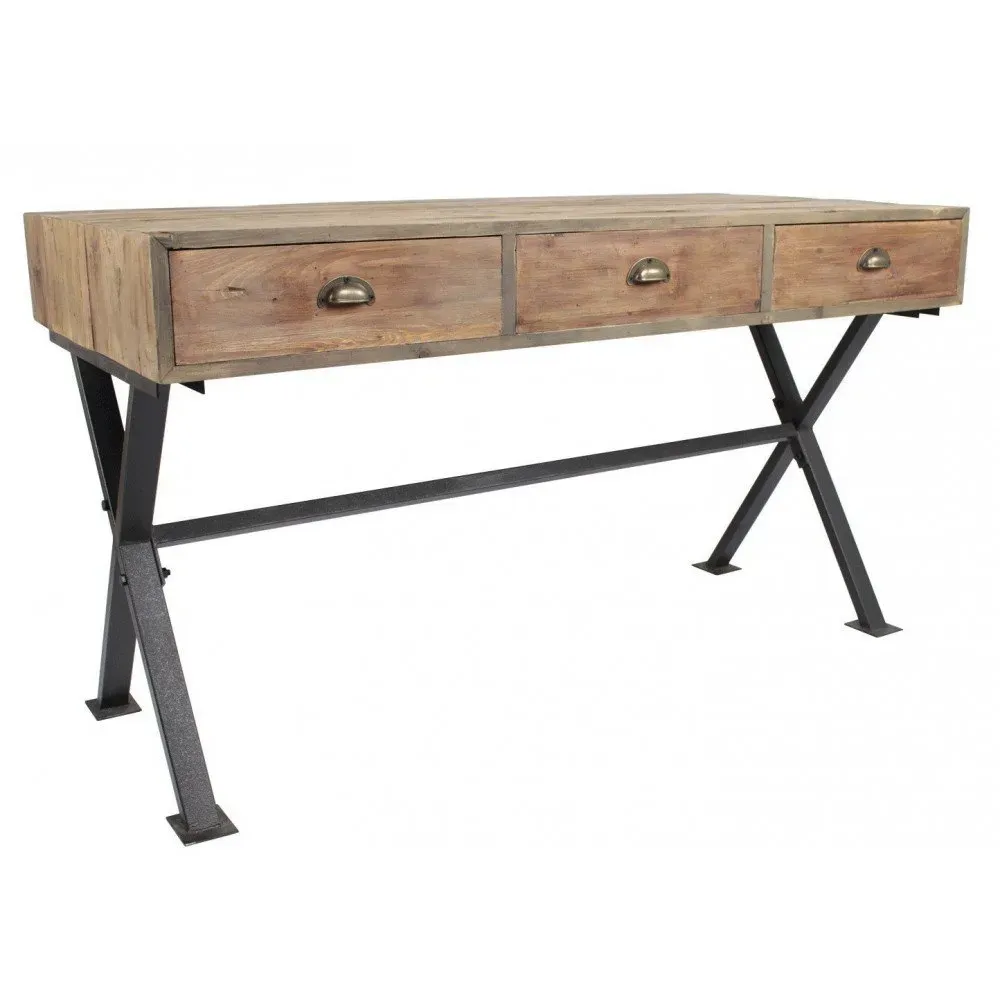 Bureau industriel métal  bois 150 cm – Style industriel et design robuste