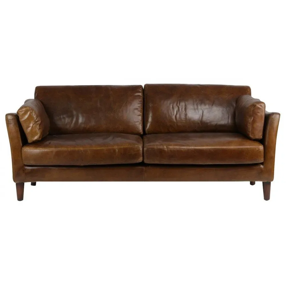 Canapé  cuir marron 2 places Harlow Vintage