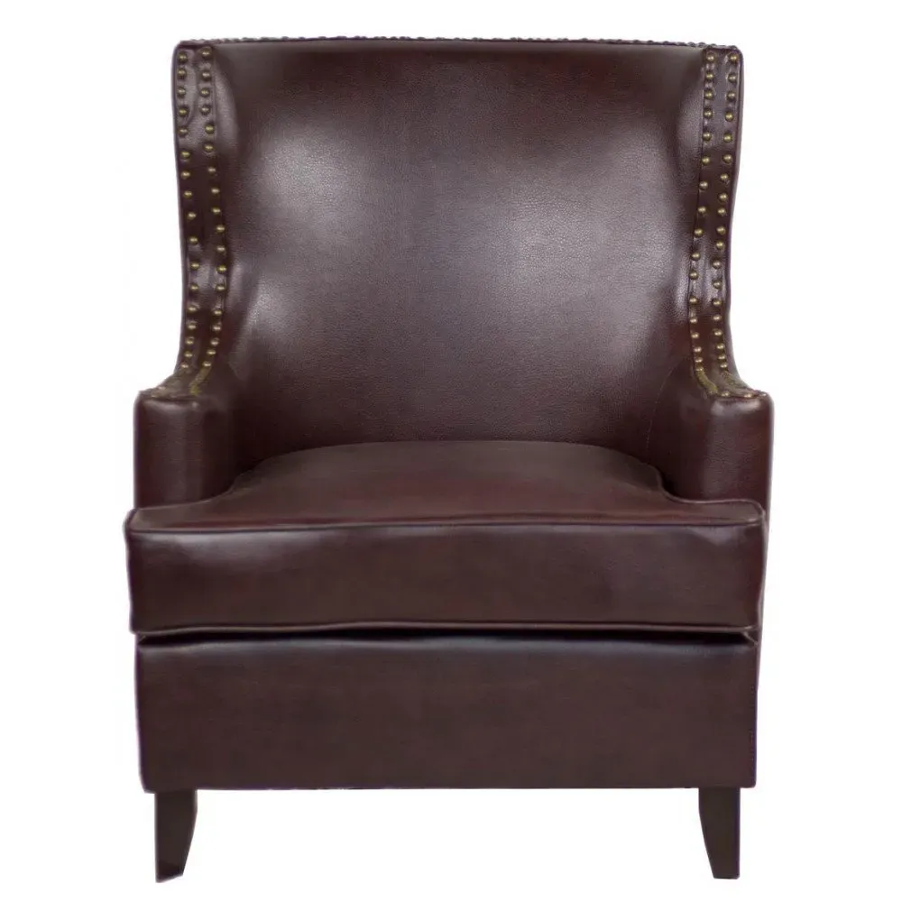 Fauteuil marron cuir Watford  Vintage