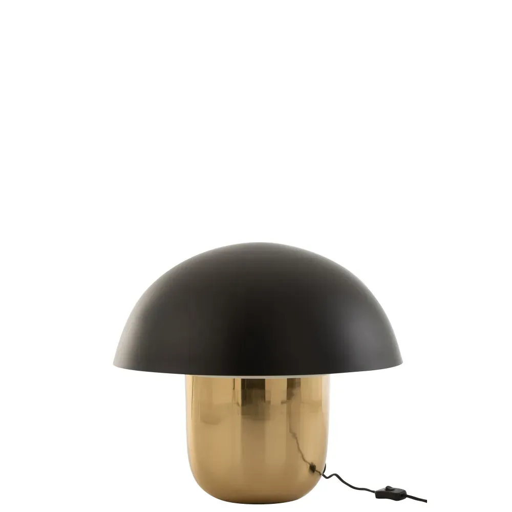 Lampe Champignon Metal Noir/Or Large