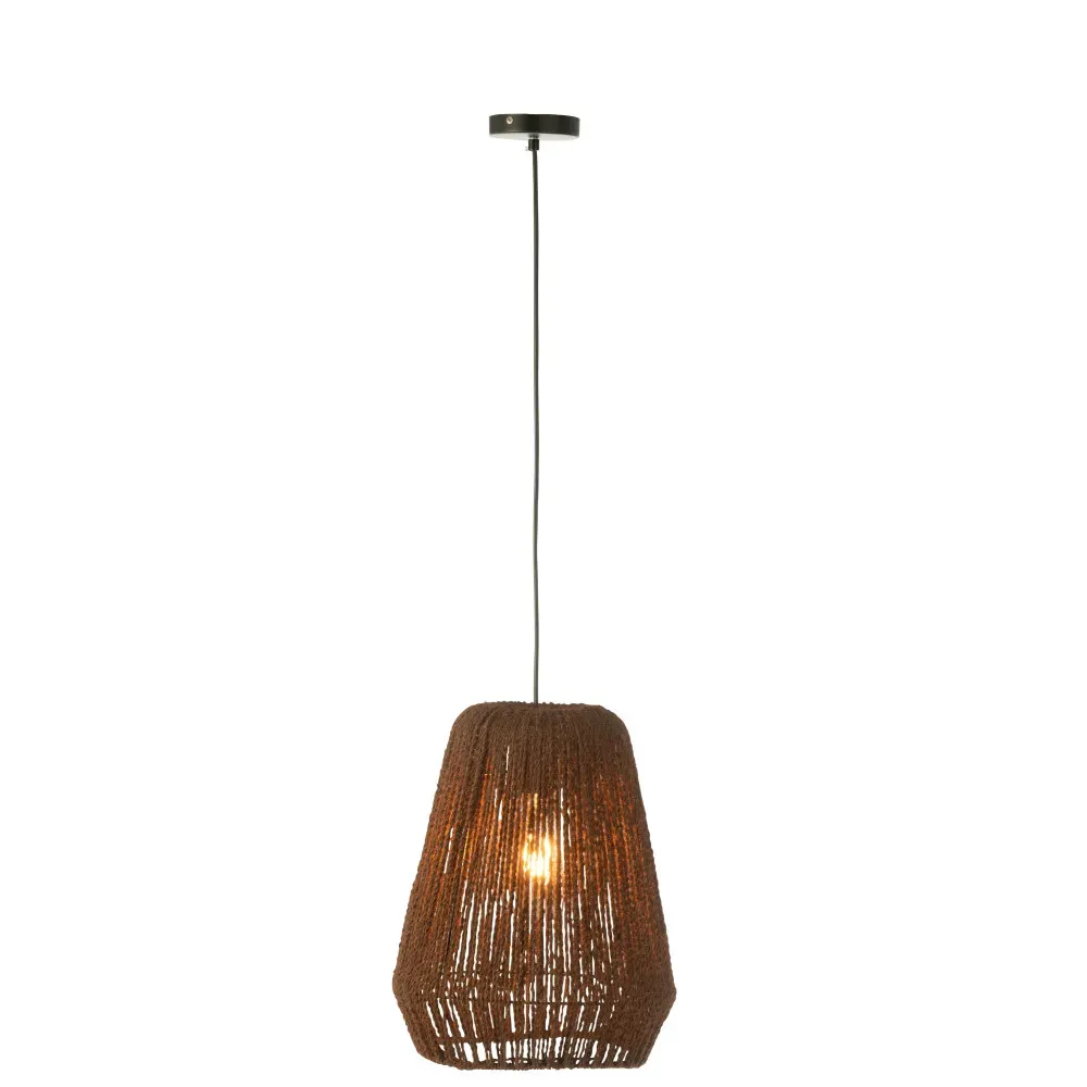 Lampe Suspendue Metal/Palmier Noir Small
