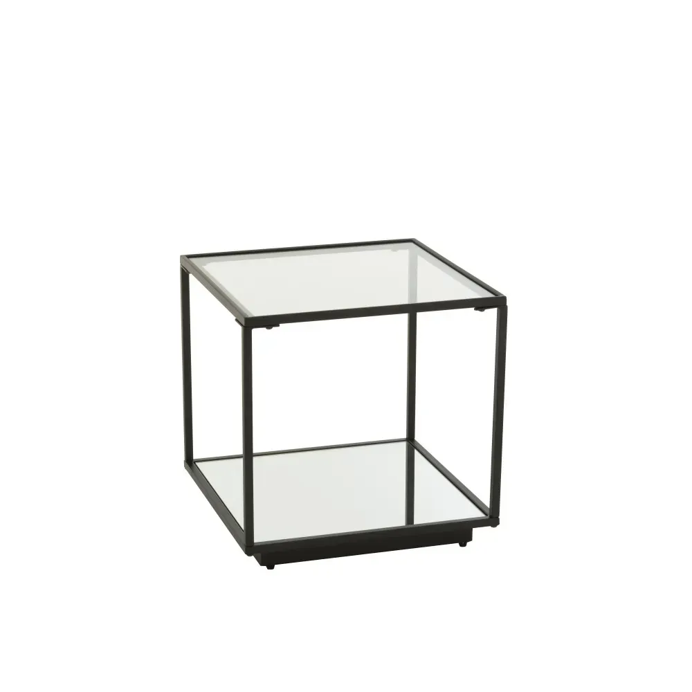 Table Basse Fer/Verre Noir Small