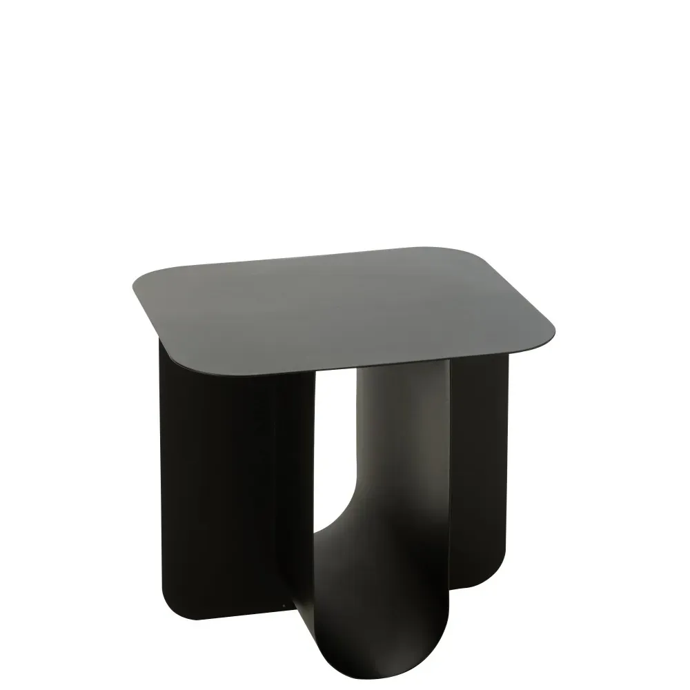 Table Appoint Carree Metal Noir