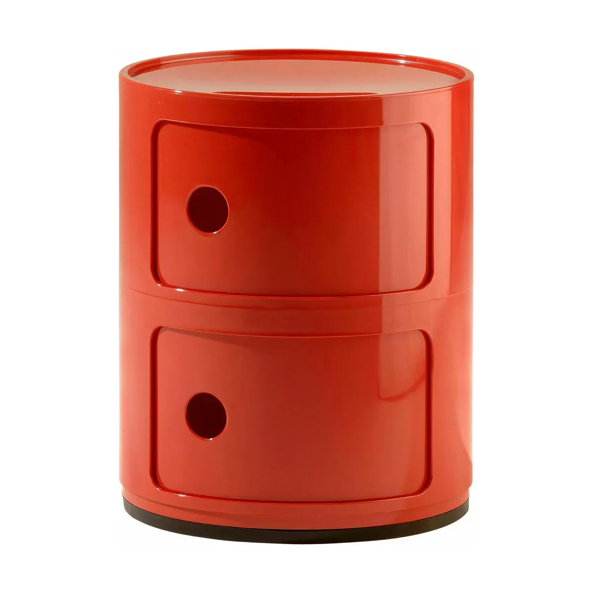 Table de chevet rouge 2 tiroirs Componibili - Kartell