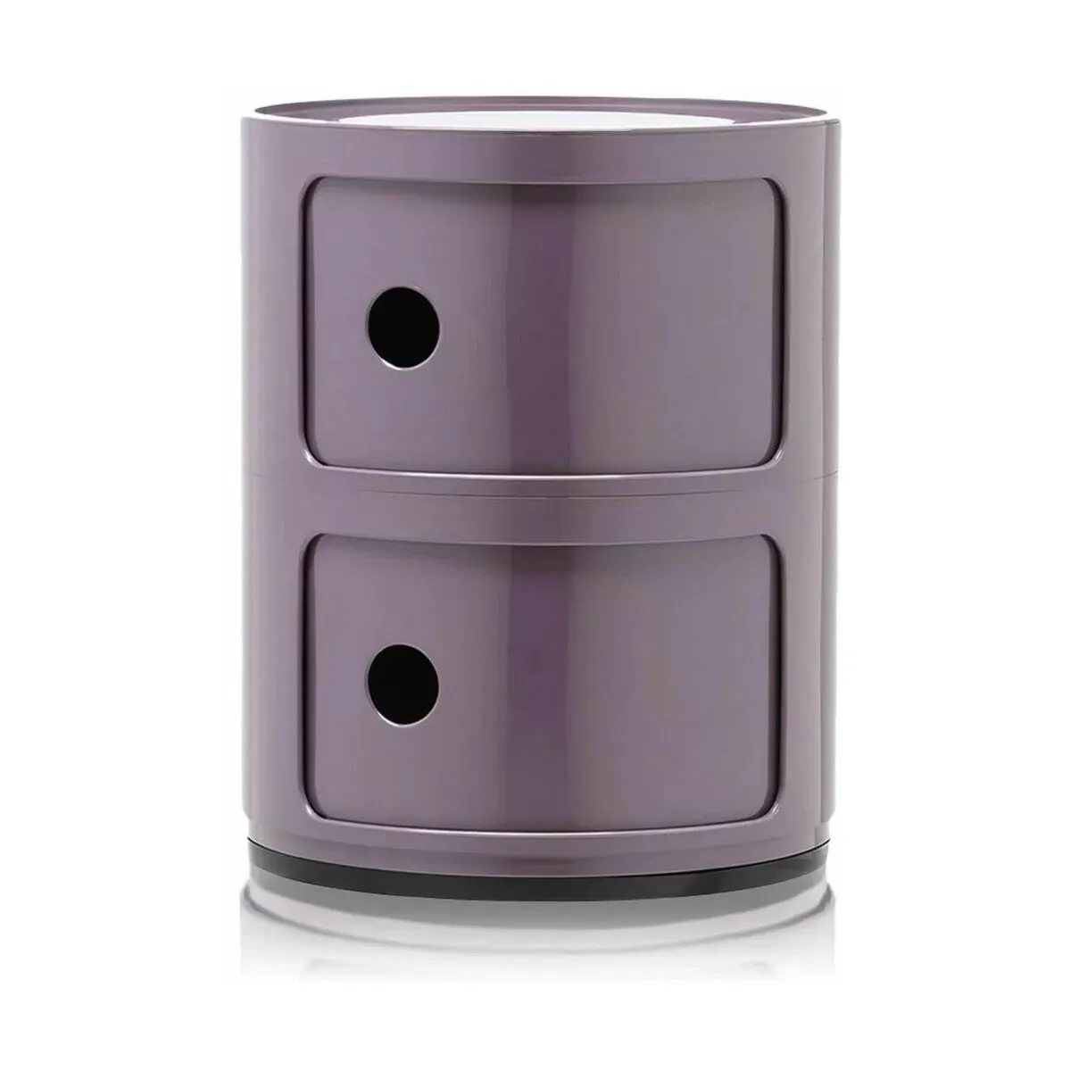 Table de chevet violet 2 tiroirs Componibili - Kartell