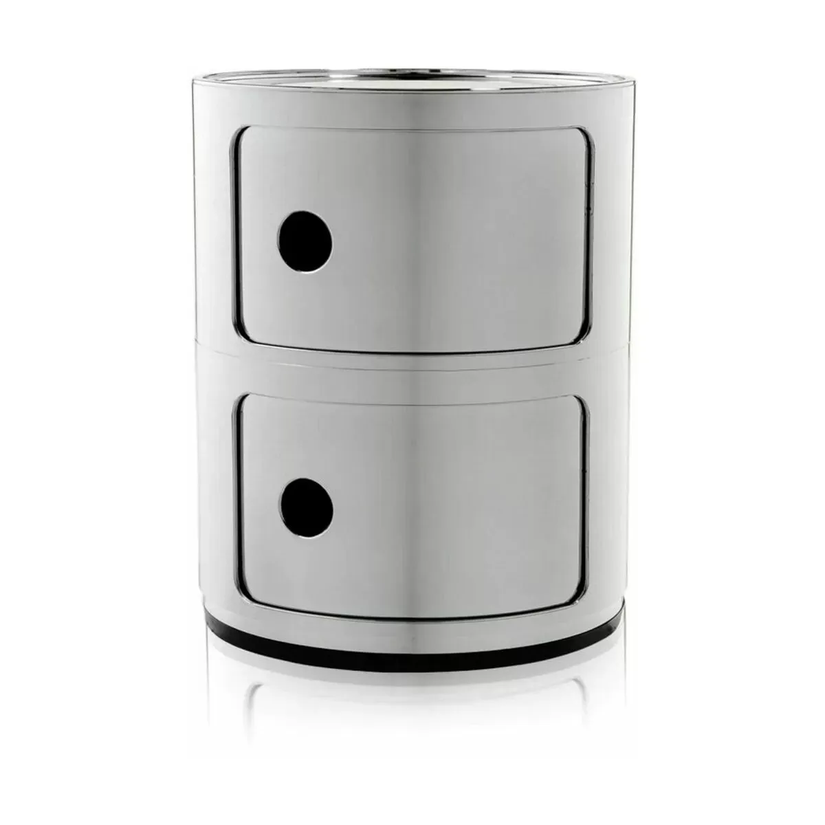 Table de chevet chromé 2 tiroirs Componibili - Kartell