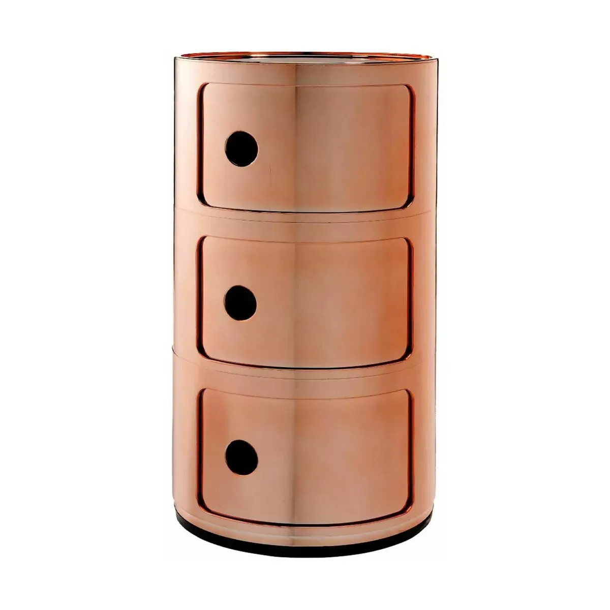 Table de chevet Componibili cuivré 3 tiroirs - Kartell