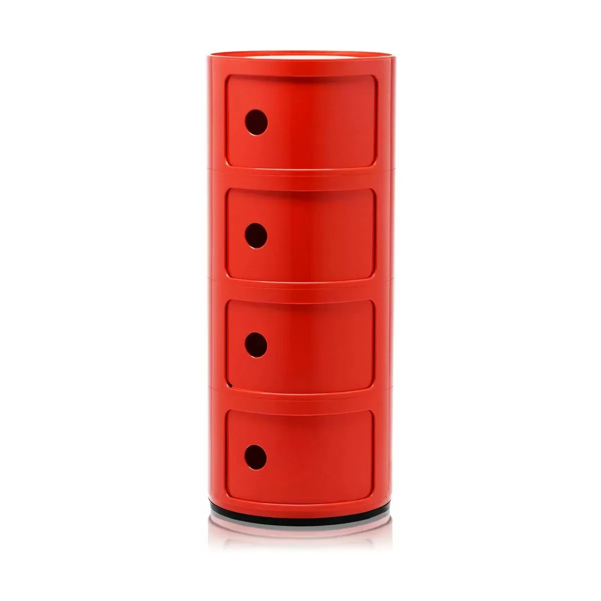 Table de chevet rouge 4 tiroirs Componibili - Kartell