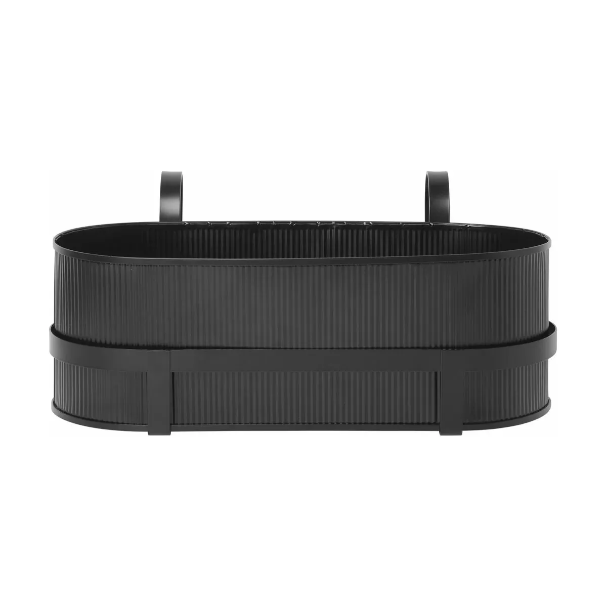 Jardinière de balcon en acier noir Bau - Ferm Living