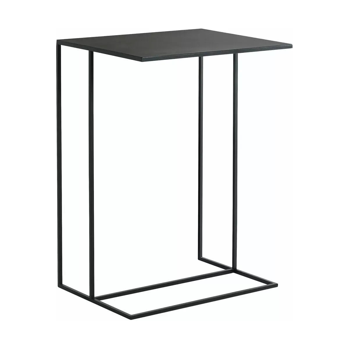 Table d'appoint rectangulaire en métal noir Sider - Custom Form