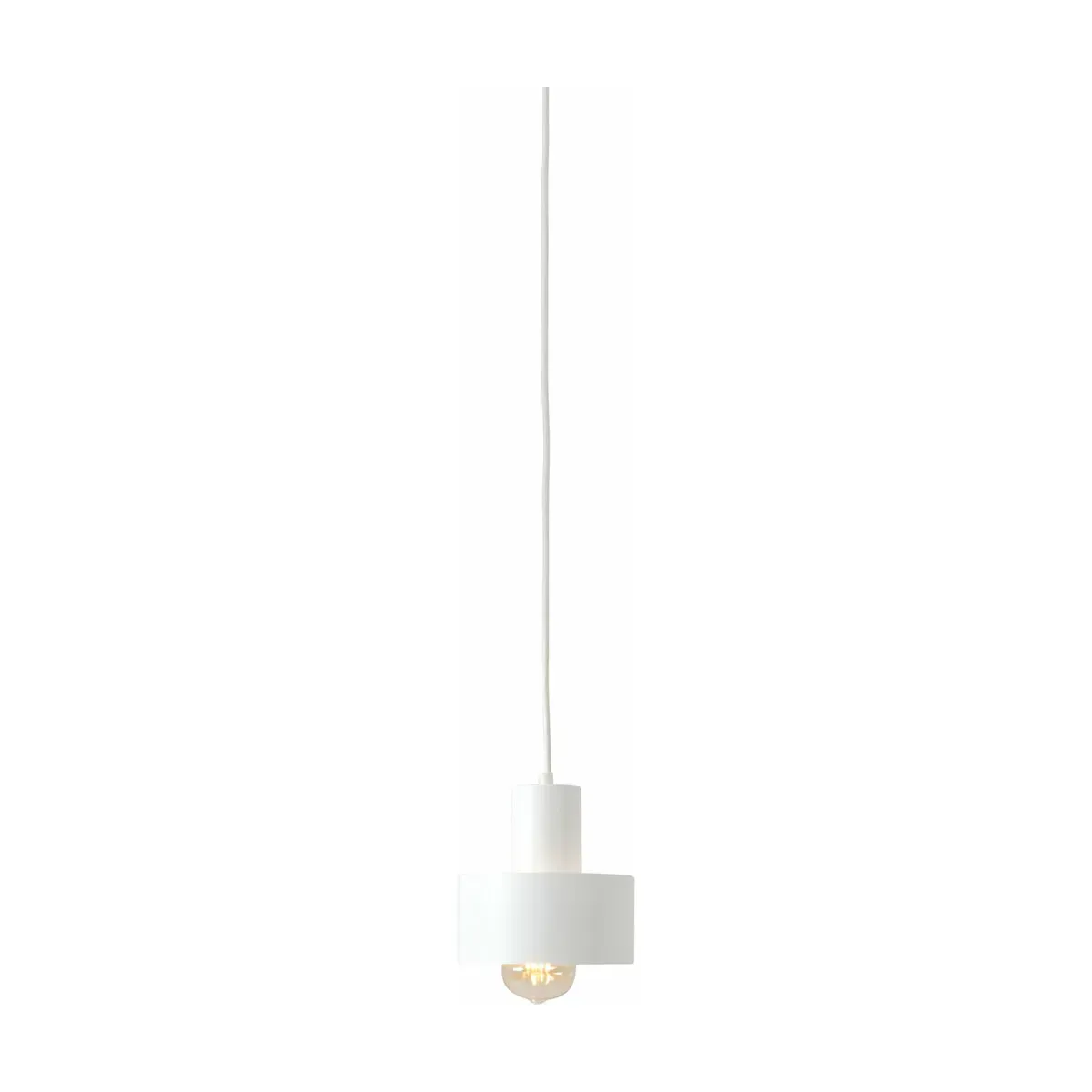 Suspension en métal blanche cylindrique 15 cm Fay - Custom Form