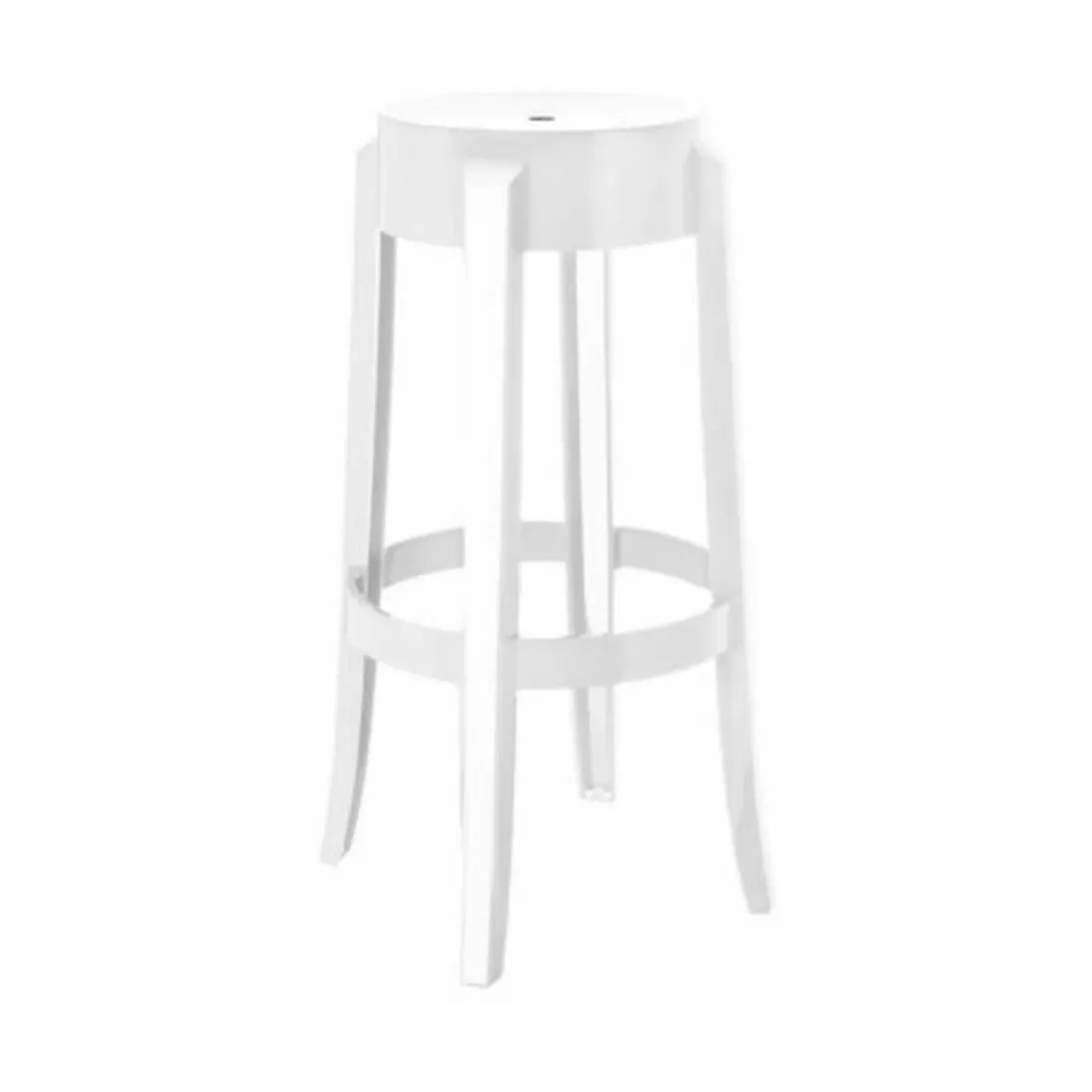 Tabouret blanc 75 cm Charles Ghost - Kartell