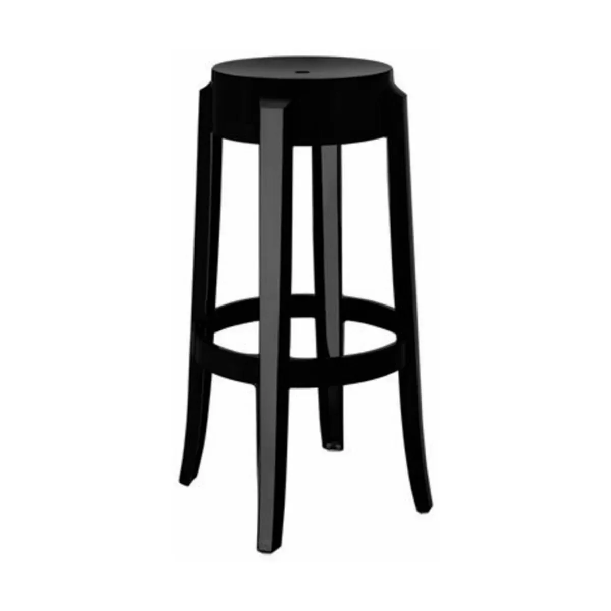 Tabouret noir 75 cm Charles Ghost - Kartell