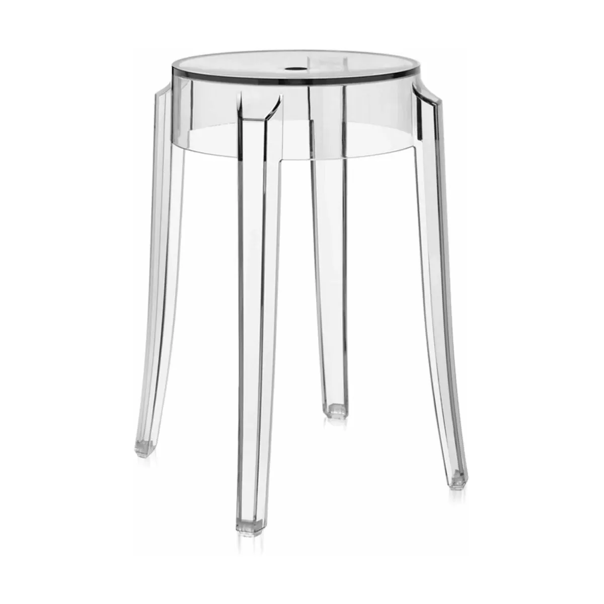 Tabouret transparent 45 cm Charles Ghost - Kartell