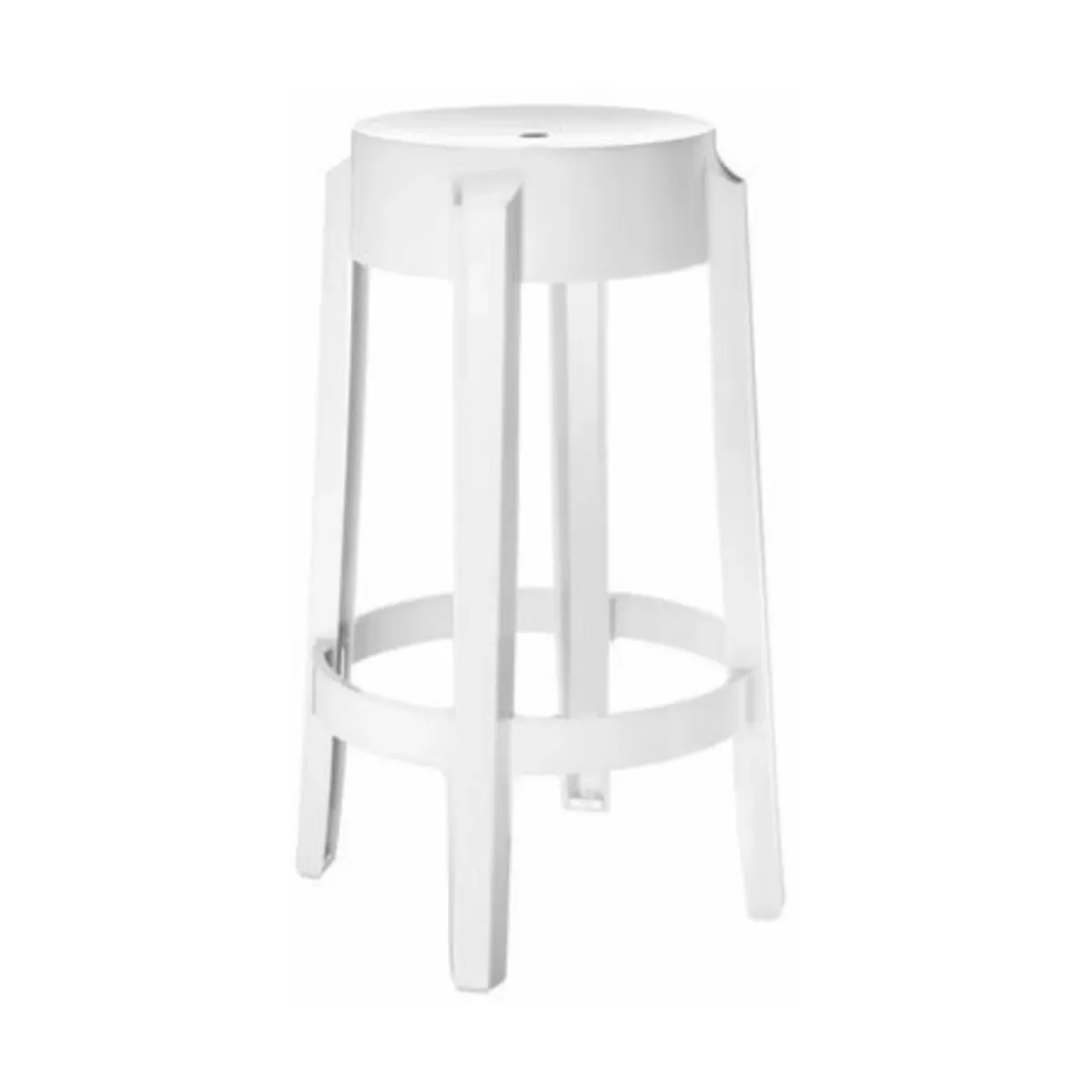Tabouret blanc 65 cm Charles Ghost - Kartell
