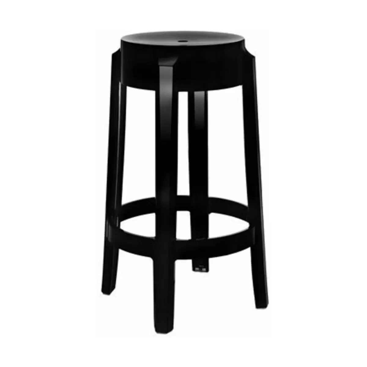 Tabouret noir 65 cm Charles Ghost - Kartell