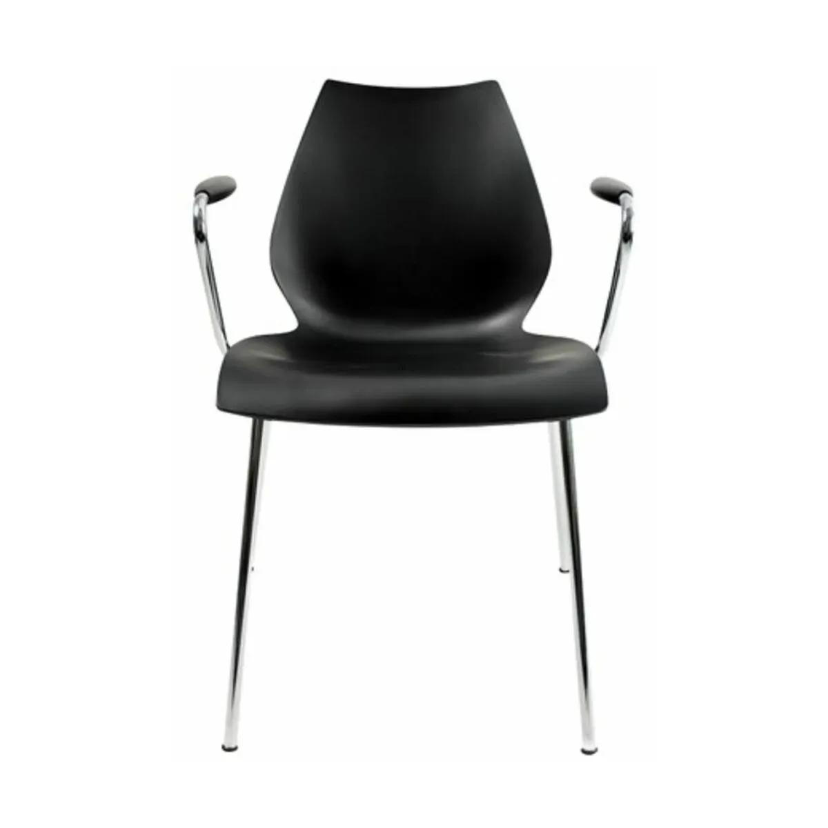 Chaise avec accoudoirs noire Maui - Kartell